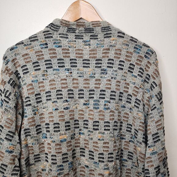 Vintage Jhane Barnes Sweater Textured Wool 80s 90s Mens Medium Dad Grandpa Golf - Picture 8 of 12